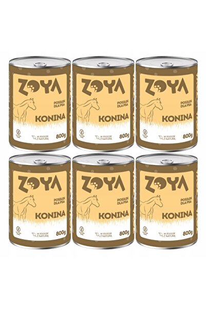 Zoya Horse meat can Wet food for dogs 6x800g