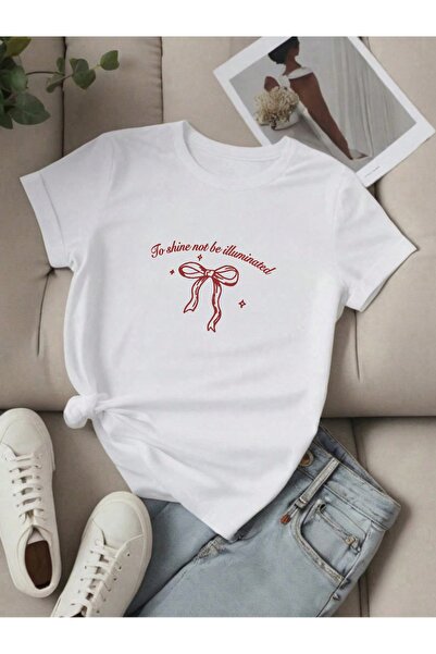 CROFT Kadın To Shine Bisiklet Yaka Kısa Kollu Regular T-Shirt