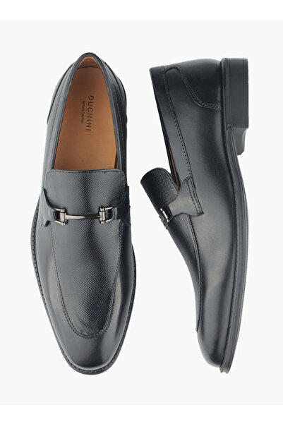 Duchini Men Metal Accent Slip-On Loafers