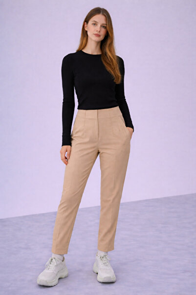 HANIMCA GİYİM Can Be Worn in Winter and Autumn. Carrot Cut Medium Thickness W...