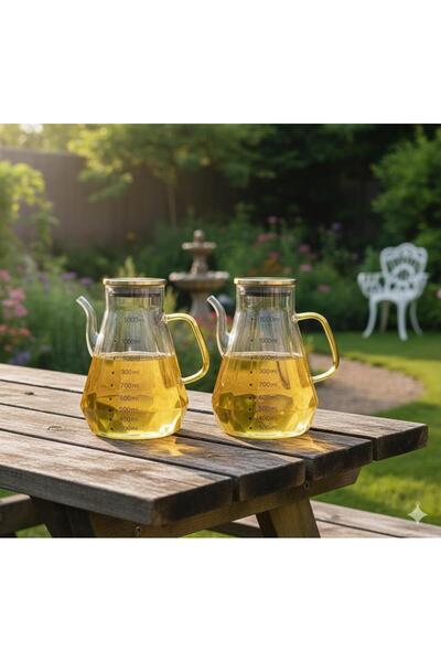 Paşabahçe Premium Gold Borosilikat Cam Yağdanlık – 900 ml Ölçü Göstergeli