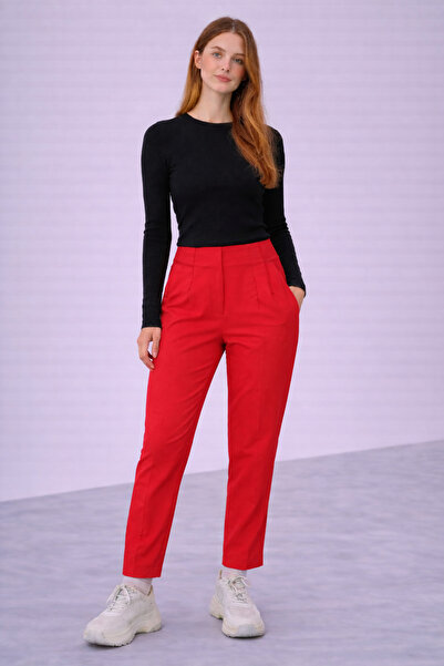 HANIMCA GİYİM Can Be Worn in Winter and Autumn. Carrot Cut Medium Thickness W...