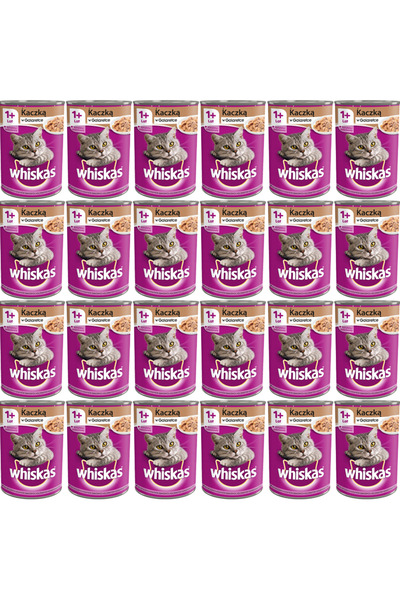 Other WHISKAS Adult z Kaczką w galaretce - mokra karma dla kota - 24x400 g