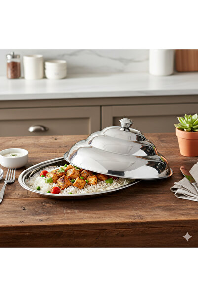 Newflon Cozy luxury stainless steel plate, 45 cm