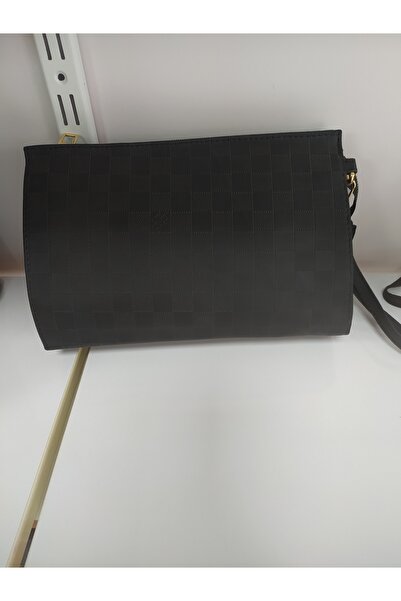 Store Dama Desenli Kadın Clucht El Çantası Siyah - Kadın Portföy Çanta