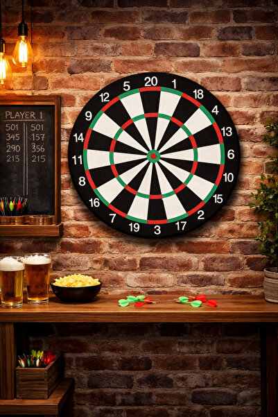 hediyeconcepti Profesyonel Dart Tahtası – İç Mekan Duvar Tipi Klasik Dart Oyu...