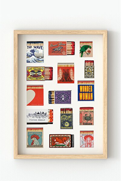 MIOVI WORKS Art Collage | Çerçeveli Modern Minimal Kolaj & Sanat Temalı Duvar...