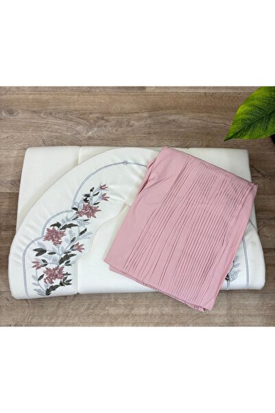 alzawia 1cm embroidered foam prayer rug with matching embroidered prayer mat ...