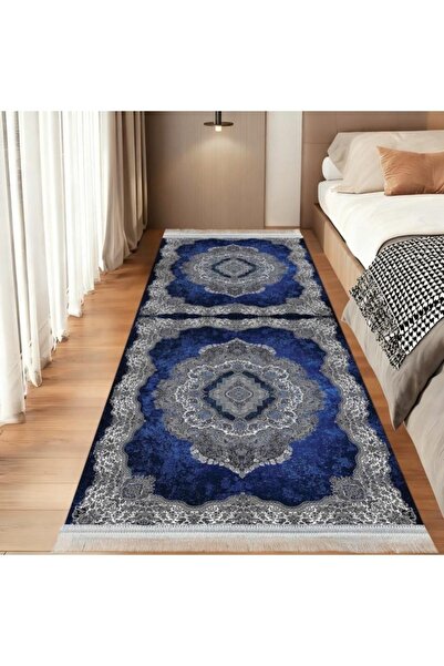 smart home Long Padded Hallway Rug 300×100 cm – Soft Modern Geometric Floor R...