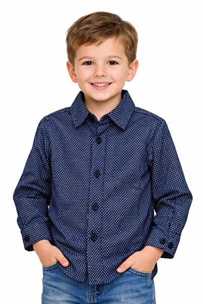 Generic Boys Printed Cotton Shirt – Long Sleeve Button Down Kids Casual Shirt...