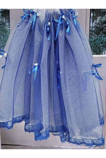 OBSIDION Decor CRISTELNITA - din tulle - fundite - albastru royal