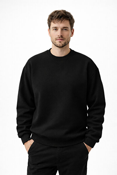 Combout Unisex Oversize Bisiklet Yaka Basic 0 Sweatshirt