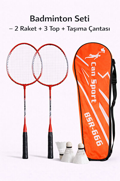 Janissary Turuncu Badminton Seti – 2 Raket + 3 Top + Taşıma Çantası | Aile & ...