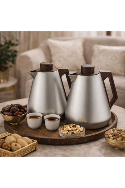 LOUVER ✨ Loover 2-Piece Thermos Set for Tea and Coffee – Matte Silver with a ...