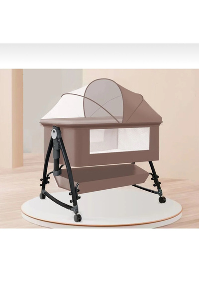 TREND MIX Foldable baby crib with adjustable height rocking function