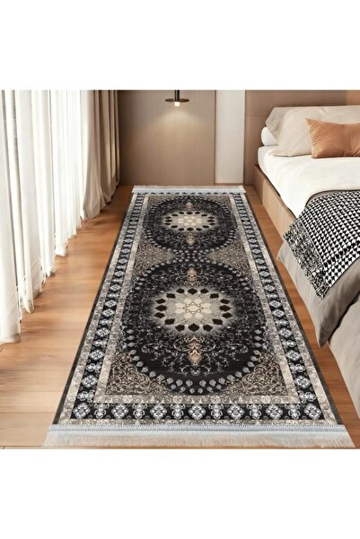 smart home Long Padded Hallway Rug 300×100 cm – Soft Modern Geometric Floor R...