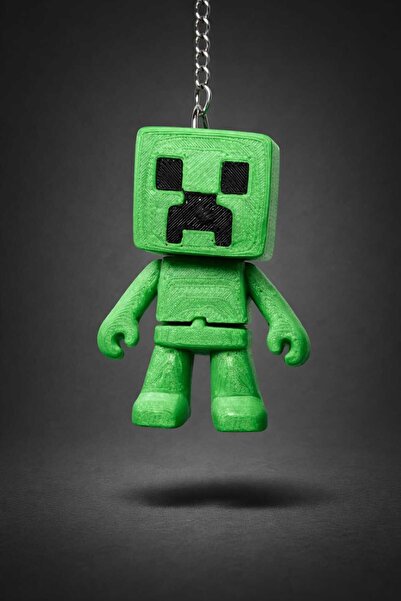 Moshu Design Minecraft Hareketli Anahtarlık Çanta Süsü Charm Aksesuar