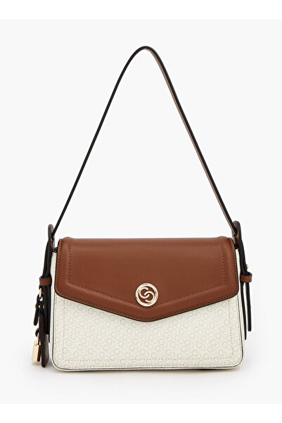 Celeste Monogram Print Crossbody Bag with Adjustable Strap