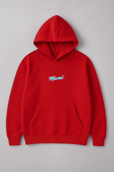 LORVEX Sweatshirt Unisex Oversized Hooded 100% Cotton with Miaami Print