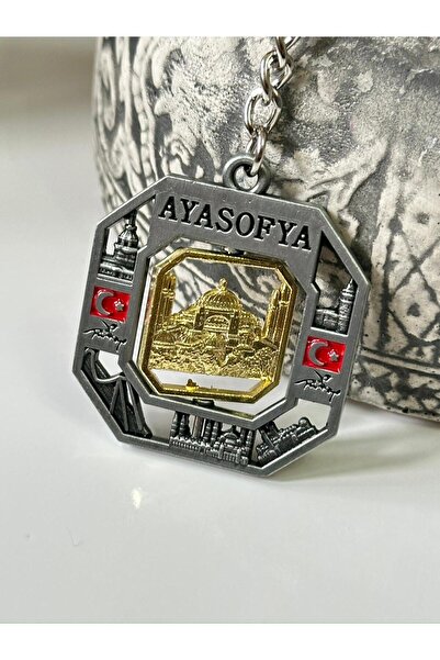 anahtarlık evreni Ayasofya and istanbul written metal keychain - souvenir and...
