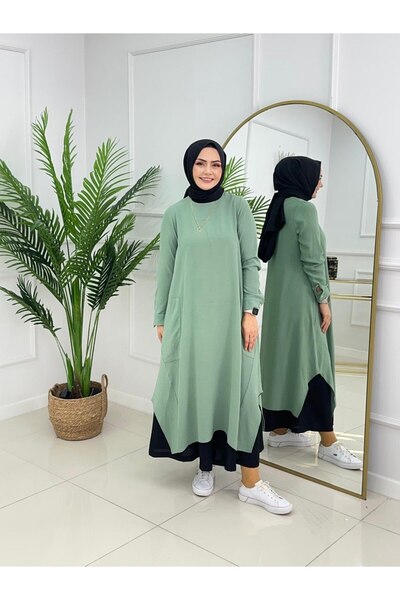 Summer Store Sea Flat Cut Hijab Tunic