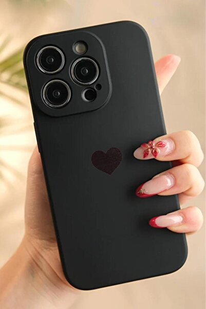 3GEN CASE حافظة مخملية متوافقة مع هاتف iPhone 14 Pro Max مع شعار قلب