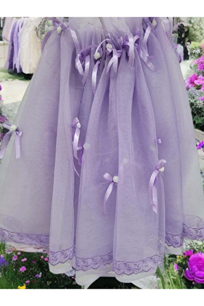 OBSIDION Decor CRISTELNITA - din tulle - fundite - lila