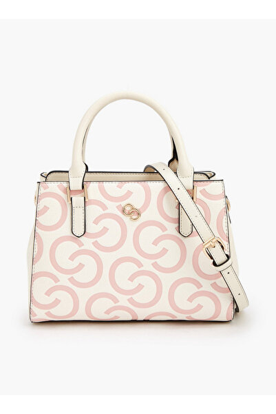 Celeste Monogram Debossed Tote Bag with Adjustable Strap