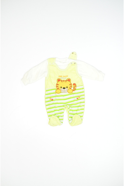 Baby Slon Kids Clup Kışlık polar 2 li kedi nakışlı çıtçıt kapamalı patikli bi...