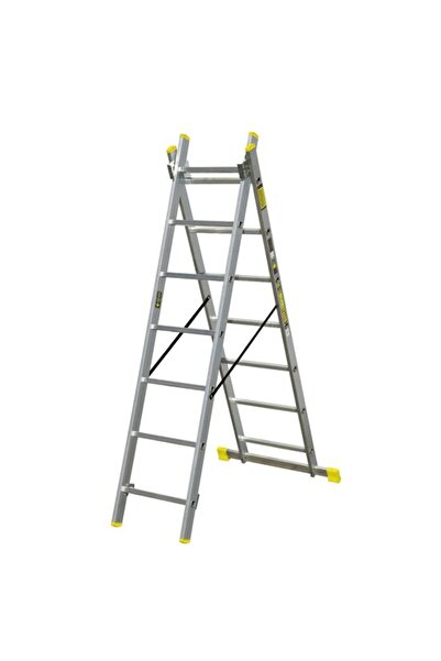 Evelise Scara aluminiu, Metalkas, 2 tronsoane, 7 trepte, max 150 kg, 1.9-2.9 m