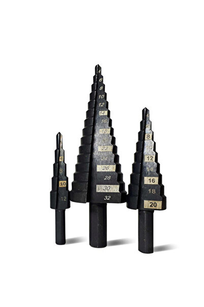 Evelise Burghie pentru metal, in trepte, nitrura de titan, set 3 buc, 4-12/20...