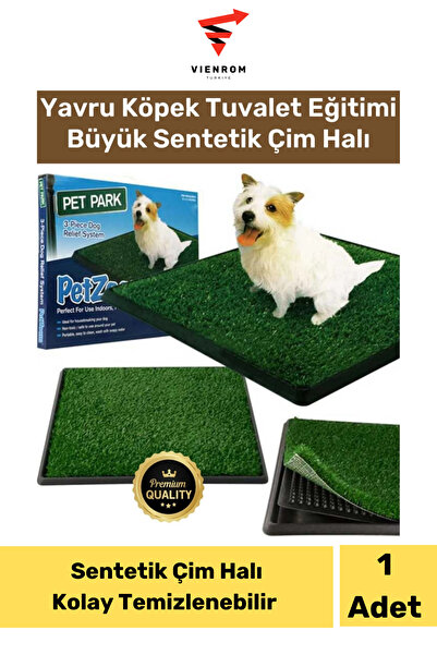 Vienrom #KöpekEğitimÜrünü Tuvalet Eğitimi Büyük 3 Tabakalı Çim Halı Evcil Hay...