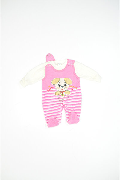 Baby Slon Kids Clup Kışlık polar 2 li köpek nakışlı çıtçıt kapamalı patikli b...