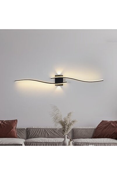 minifair LED Wall Lamp 30W, Aluminum, Modern Design Wave, 120cm, Warm Light 3...