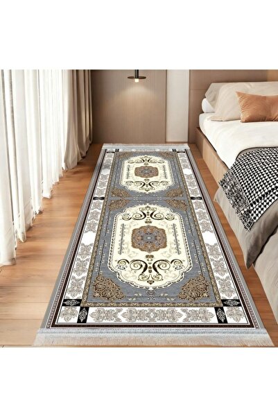 smart home Long Padded Hallway Rug 300×100 cm – Soft Modern Geometric Floor R...
