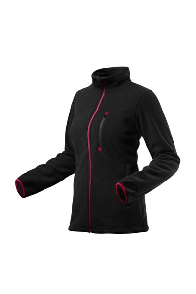 Evelise Geaca din lana polara pentru femei, model Woman Line, negru, marimea ...
