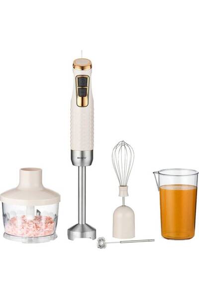 Biki Ribbon 5-in-1 Hand Blender, 1000W, Beige/Silver