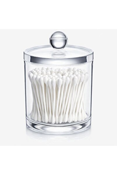 YL Dış Ticaret Şeffaf Yuvarlak Pamukluk Ve Kulak Çubuğu Kutusu Makyaj Organizeri