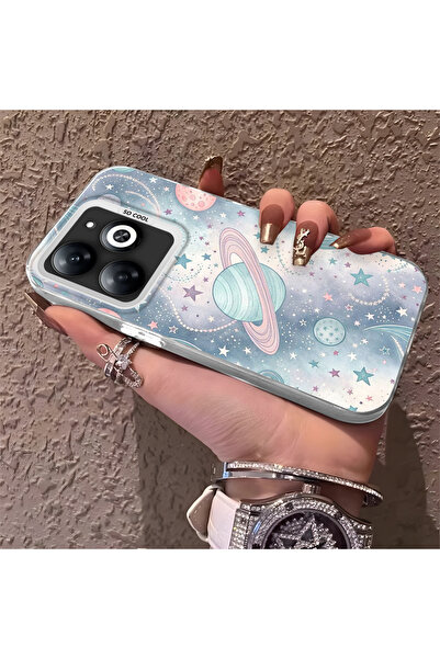 Hontinga حافظة صلبة رفيعة مع حماية للكاميرا بنمط فضائي متوافقة مع هاتف Infini...