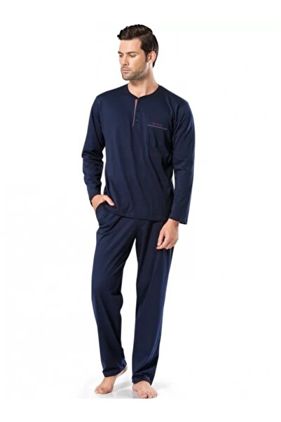 Pierre Cardin Men's 100% Cotton Combed Long Sleeve Boxed Groom Dowry Pajama Set