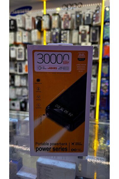 Powerbank 30.000 Mah Fener Özellikli Standlı Kendinden Micro/Typc/Lightning K...
