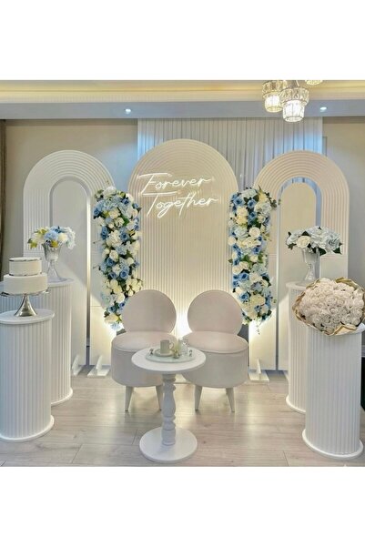 DİVA Mavi Beyaz Organizasyon Çiçek Seti – 2 Adet 1,5 Metre Tag Çiçek + 2 Adet...