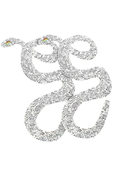 Exceart Patch decorativ model șarpe cu pietre