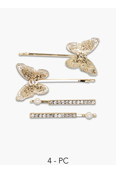 Flora Bella by Shoexpress Pack of 4 Hairpin with Embellished Detail