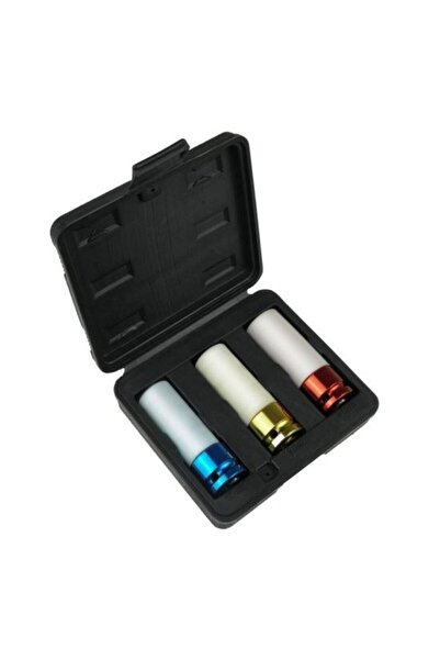 Evelise Trusa 3 capete tubulare de impact, pentru jante aluminiu, 17/19/21 mm...