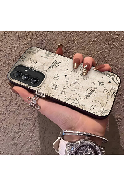 Hontinga حافظة صلبة رفيعة بنمط فضائي مع حماية للكاميرا متوافقة مع هاتف سامسون...