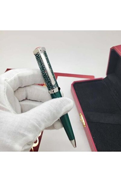 catera Men's pen in green and silver with accessories