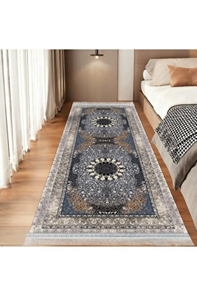 smart home Long Padded Hallway Rug 300×100 cm – Soft Modern Geometric Floor R...