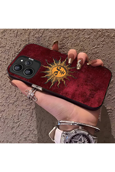 Hontinga حافظة صلبة رفيعة مزودة بحماية للكاميرا بنمط الشمس، متوافقة مع هاتف R...