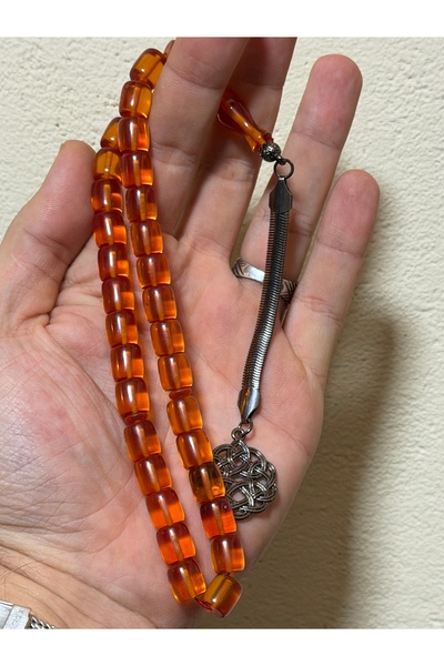 TTS TÜRK TESBİH SANATI مسبحة صلاة من العنبر الناري الشفاف